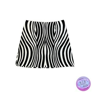 Cache Zebra Print Mini Skirt